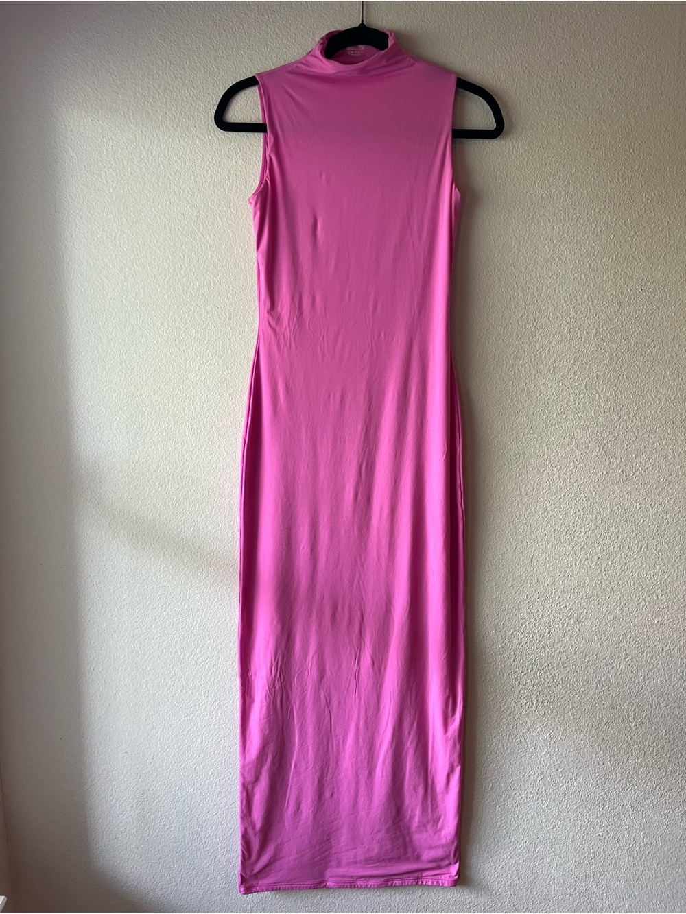 SKIMS Fits Everybody Mock Neck Sleeveless Dress in Neon Orchid Size M